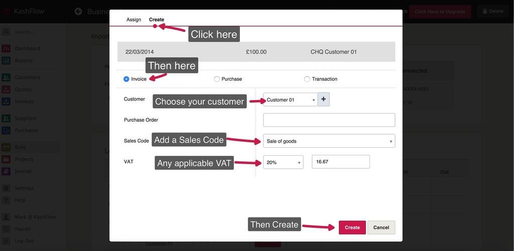 Creating Invoice