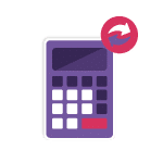 Purple KashFlow calculator icon