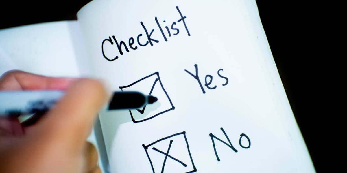 self assessment checklist